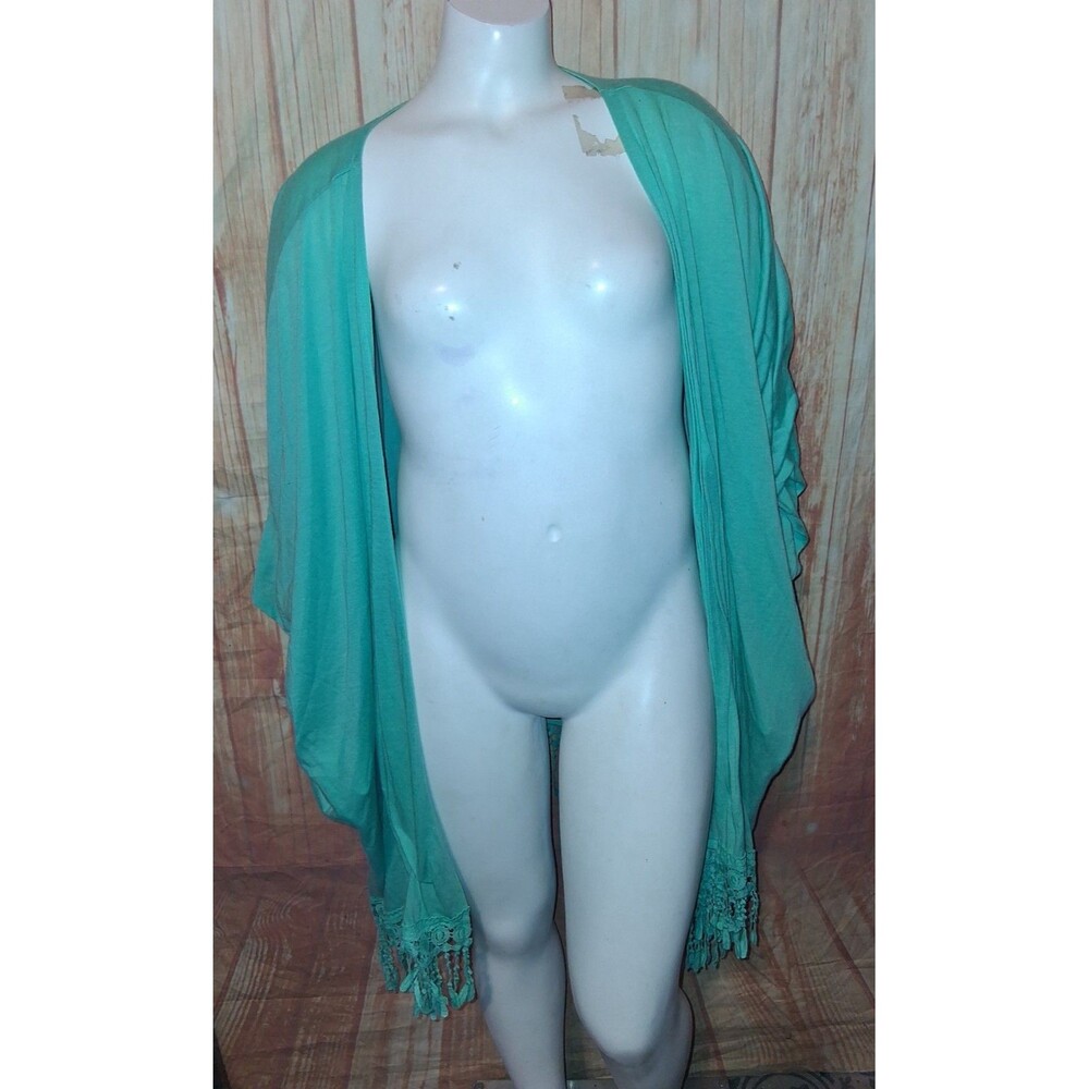 Catalina Green Fringe Wrap Sz 3X